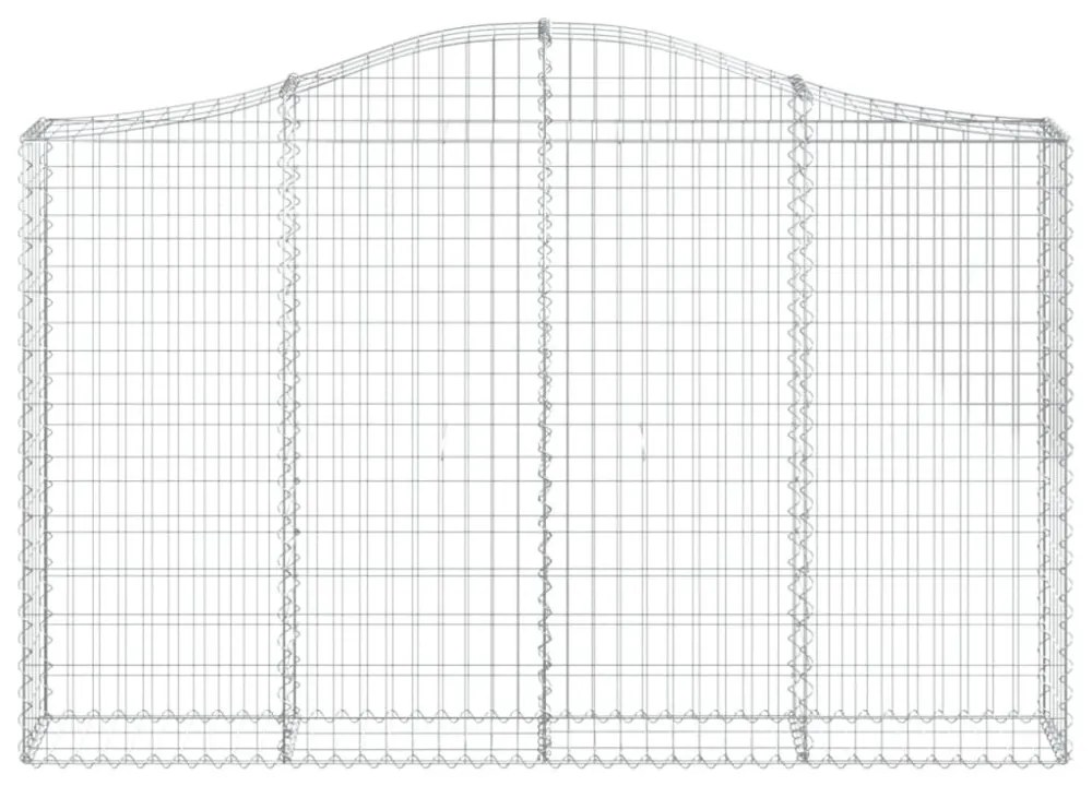 íves horganyzott vas gabion kosár 200x30x120/140 cm