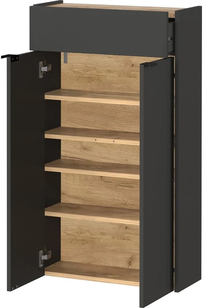 Antracitszürke szekrény 56x97x22 cm Ameca – Germania