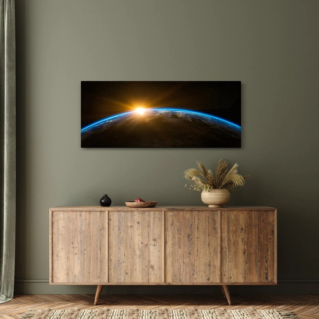 A Föld bolygó képe az űrből (120x50 cm)