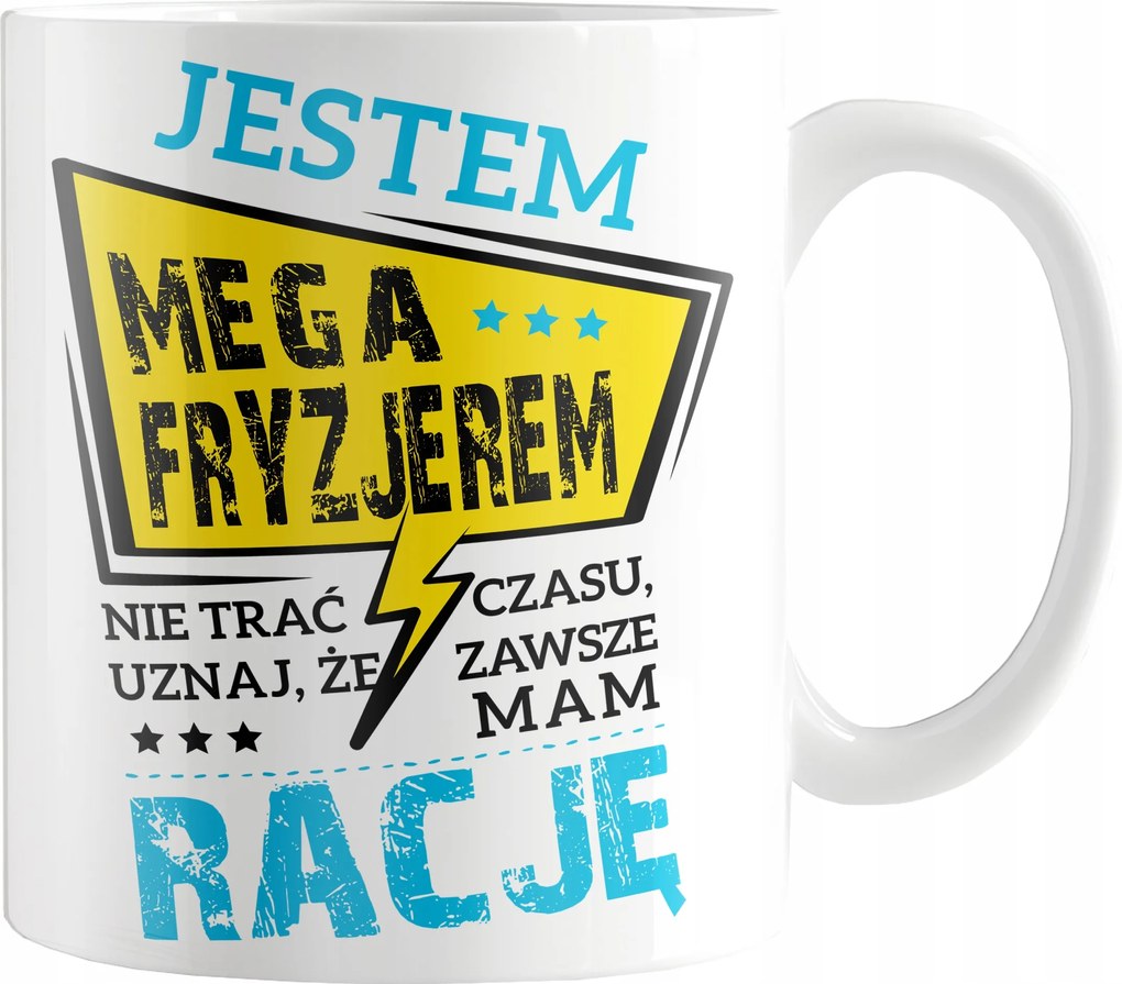 Nyomott Mintás Bögre Ajándék Fodrásznak Fodrász Vagyok