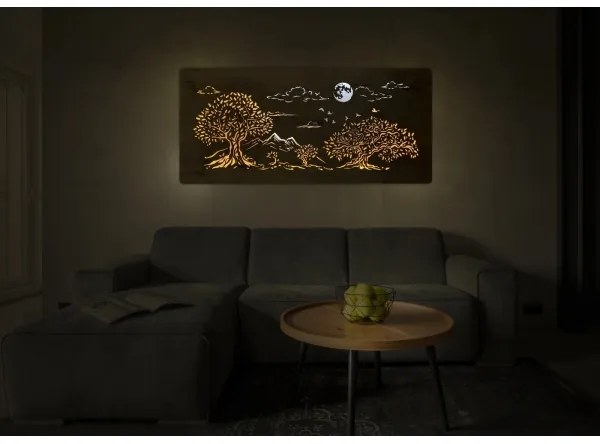 Li-Go 5478/DUB2 - Fényerőszabályozható LED fali dekoráció LED/24W/230V 130x60 cm tölgy