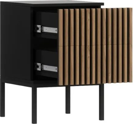 AKCE Éjjeliszekrény MEORATI 40x40cm, fekete/dub artisan II. osztály