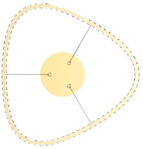 Zuma Line MD3169-1-3GT - ATHESA LED csillár 25W 230V 2700-6000K + távirányító
