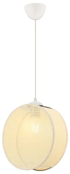DRUM zsinóros függőlámpa 1xE27/60W/230V krémszínű