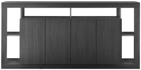 RIMINI komód, négyajtós – fekete kőris