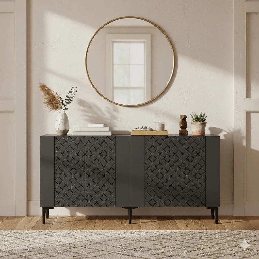 Resso komód, antracit, 150 cm