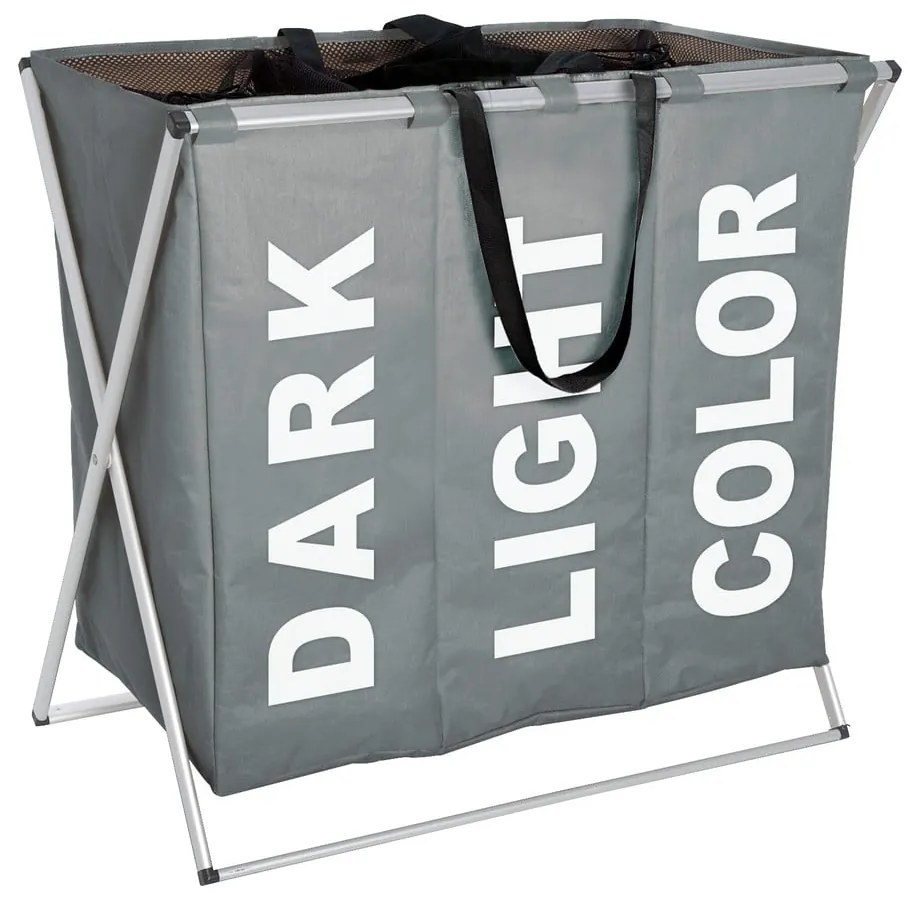 Trio szürke szennyestartó, 130 l - Wenko