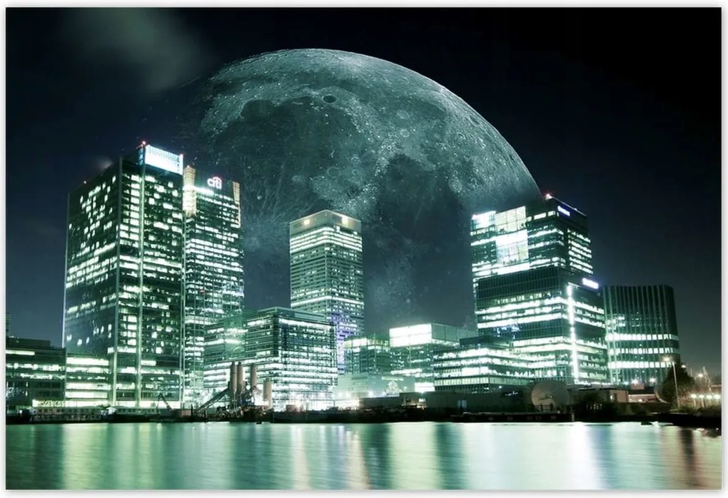 Poszterek 185x125 Hold a város felett