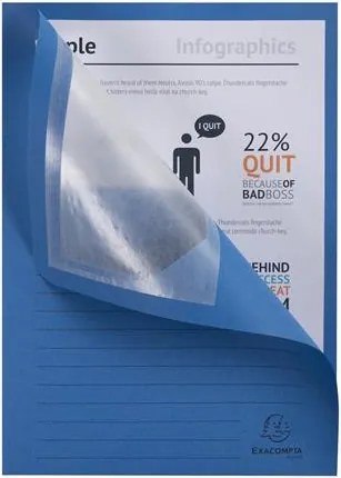 Mappa, ablakos, karton, EXACOMPTA Forever&amp;reg;, fényes kék (EX50102E)