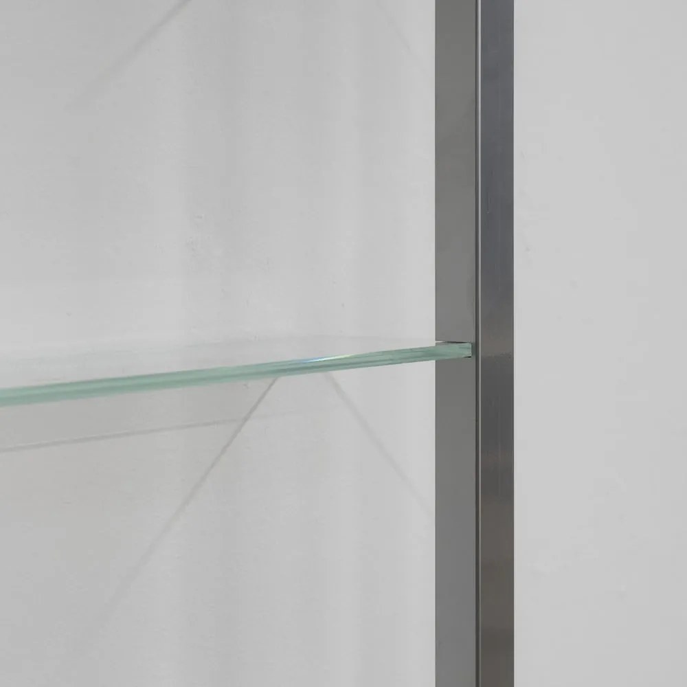 Ezüstszínű többszintes fém fali polc 46 cm Cubic – Spinder Design