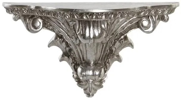 Vinatge ezüst fali polc 37,5x17x21 cm polirezin