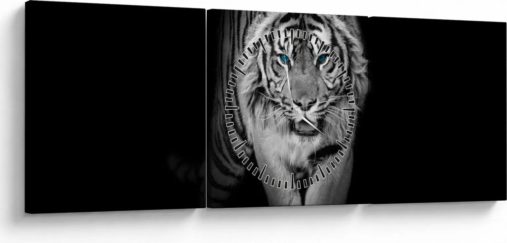 Kép - Tigris kék szemekkel (órával) (90x30 cm)