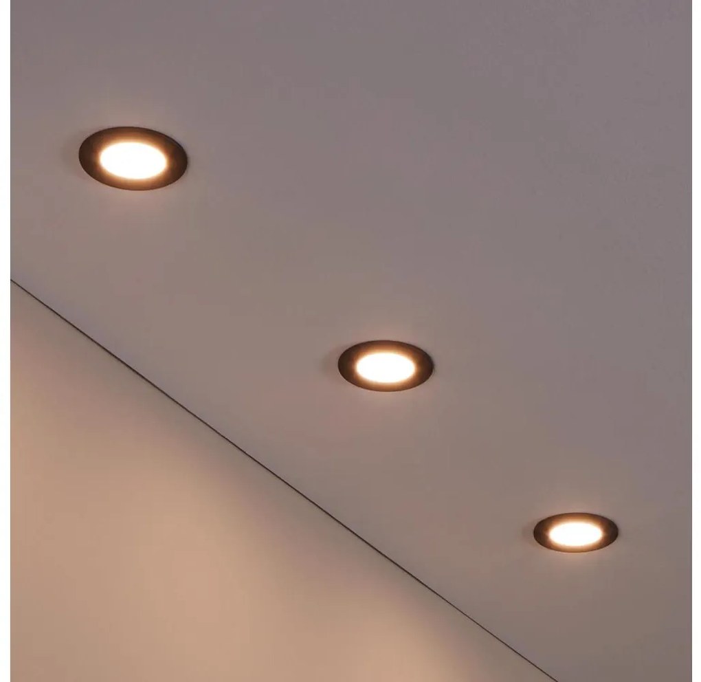 Eglo 31743- SZETT 3xLED Fényerőszabályozható világítótest FUEVA-Z 1xLED/2,8W/230V IP44 fekete