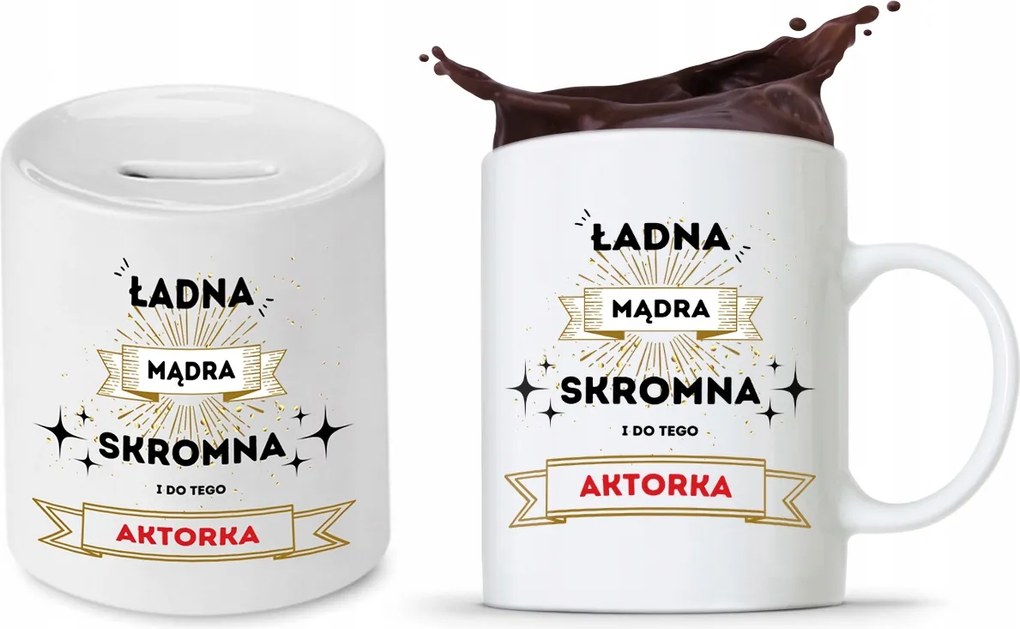 Színész Szett Színésznő Bögre Persely nyomott mintával