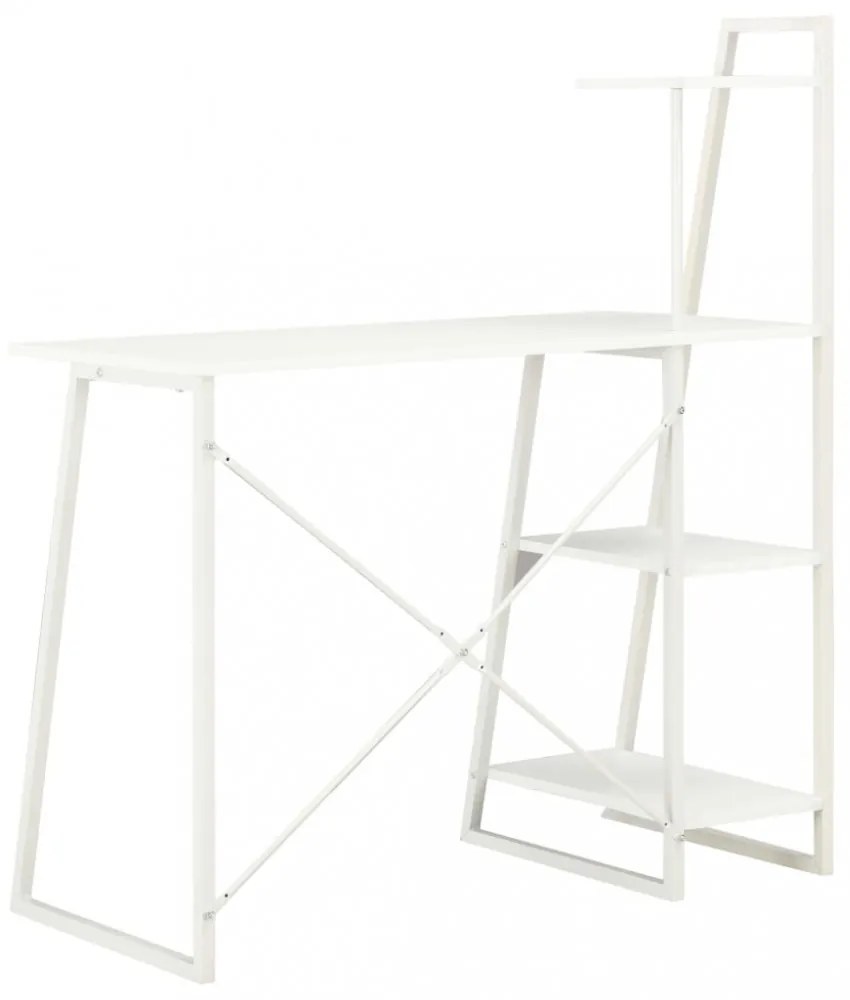 fehér íróasztal polcrendszerrel 102 x 50 x 117 cm
