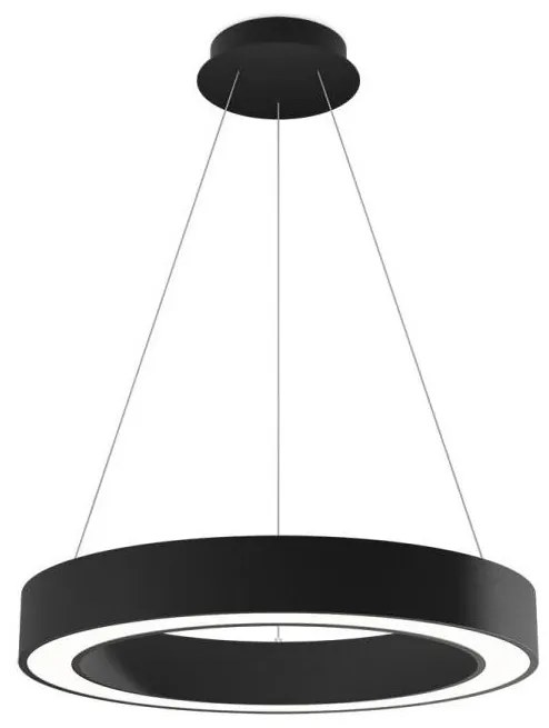 LED2 - LED Dimmelhető csillár zsinóron SATURN LED/50W/230V 3000K/4000K fekete