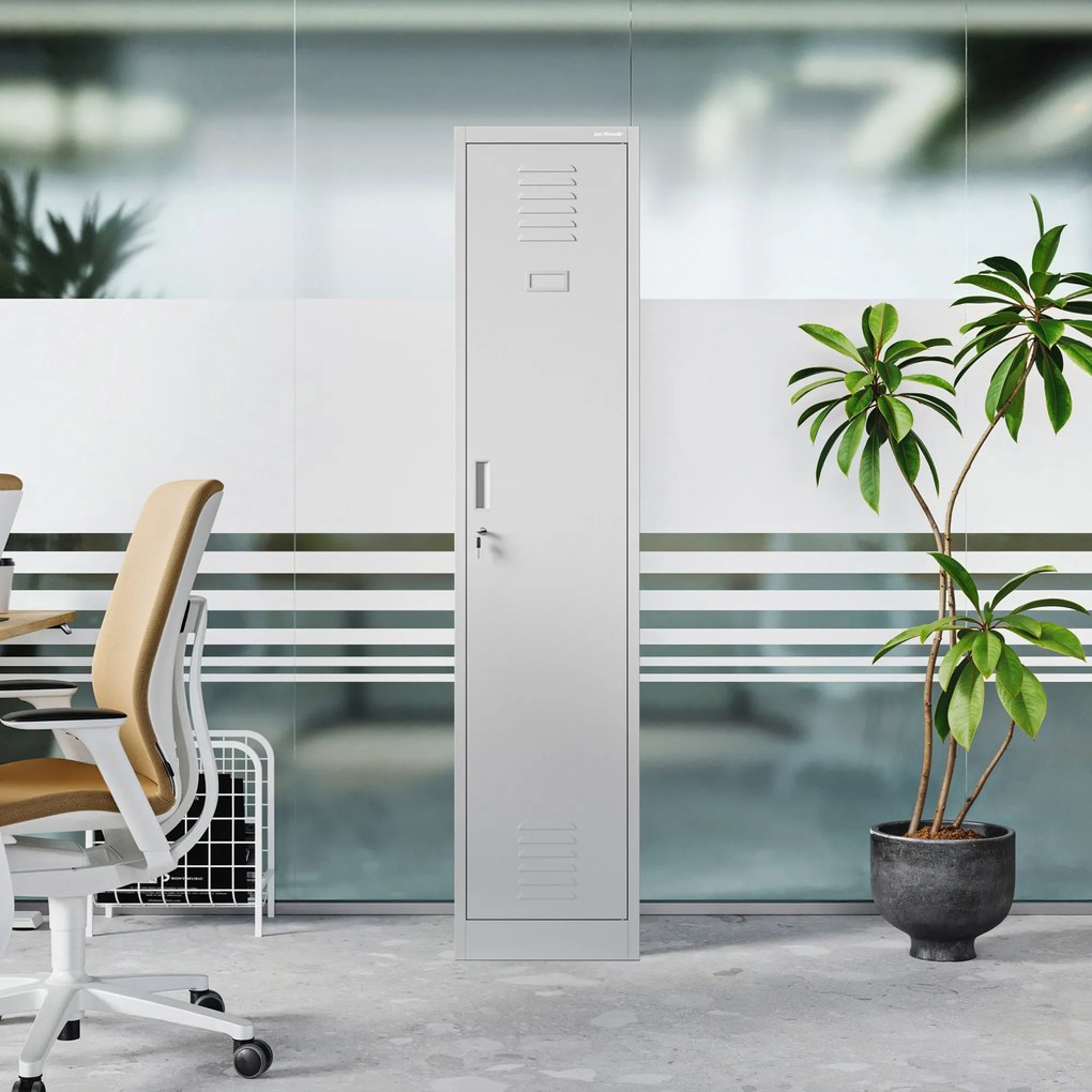 Fém BHP munkaszekrény szürke: KACPER 1 Plus