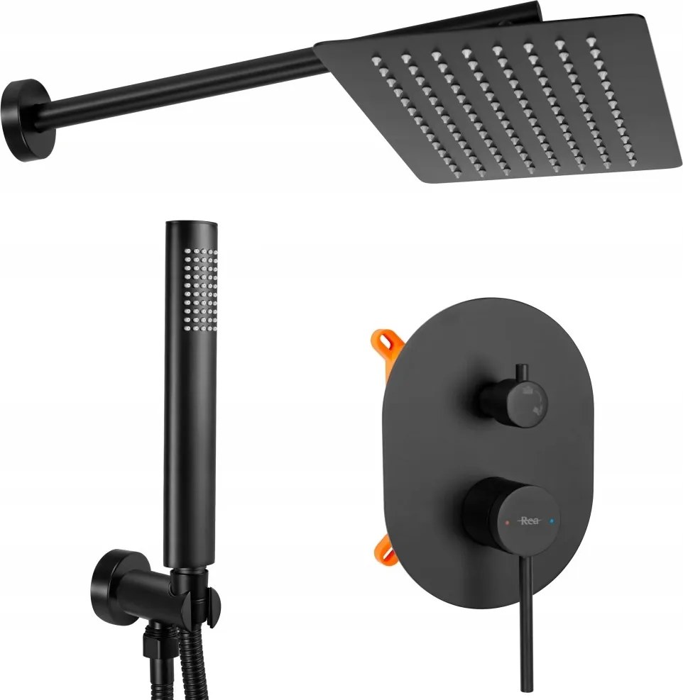 Zuhanyszett Oval fekete Box (REA-P8467) /sm/