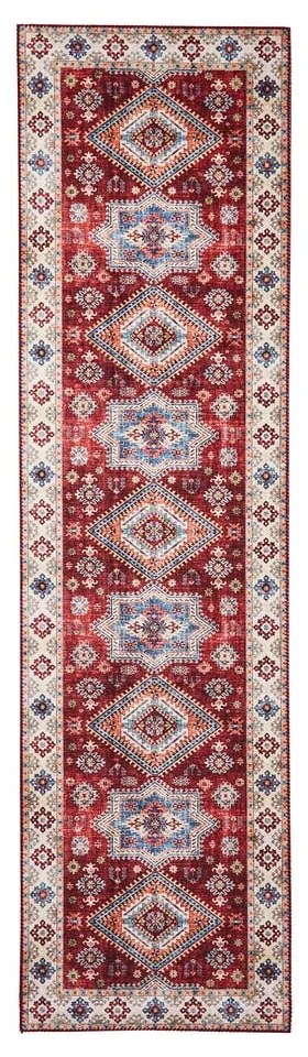 Piros-bézs futószőnyeg 60x225 cm Topaz – Think Rugs