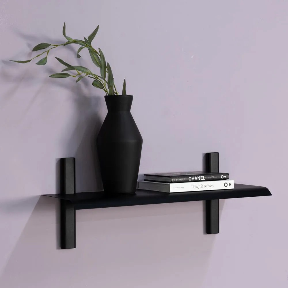 Fekete fém fali polc 60 cm Hola – Spinder Design