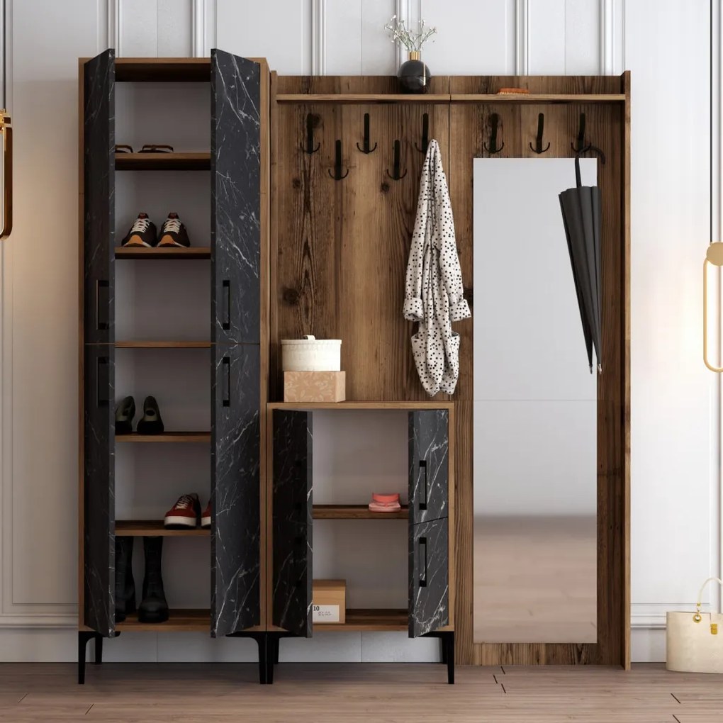 Berlin ABC - Walnut, Black Marble