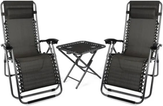 2 zéró gravitáció kerti szék asztallal
