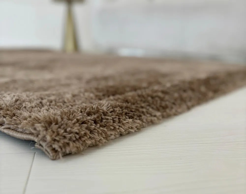 Marinca 5980 sötétbézs shaggy szőnyeg 60x110 cm