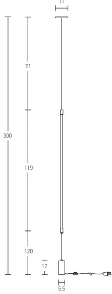 Zambelis 20184 - LED állólámpa LED/22W/230V