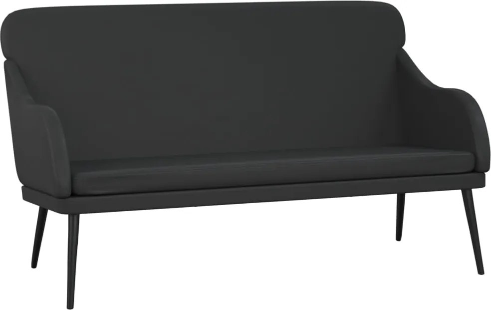 vidaXL fekete műbőr pad 110 x 76 x 80 cm