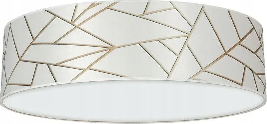 Mennyezeti Plafon Ziggy Fehér Arany Lámpaernyő 3xE27 50cm Függő Lámpa Szoba