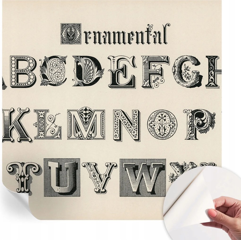 Fotótapéta Öntapadós tapéta a szobába Dekoratív betűk 250x250 cm