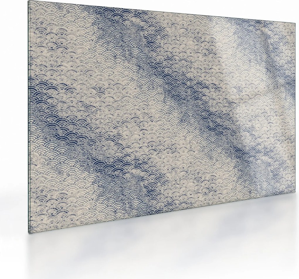 Üveg kép - Hullámminta (70x50 cm)