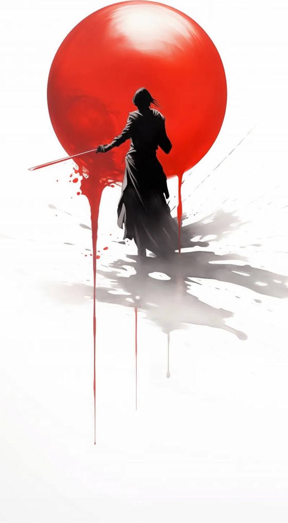 Poszter 50x100cm Magányos szamuráj