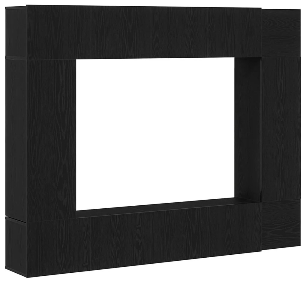 TV Szekrény Készlet 8 pcs Musta tammi 190.5 x 28.5 x 151 cm