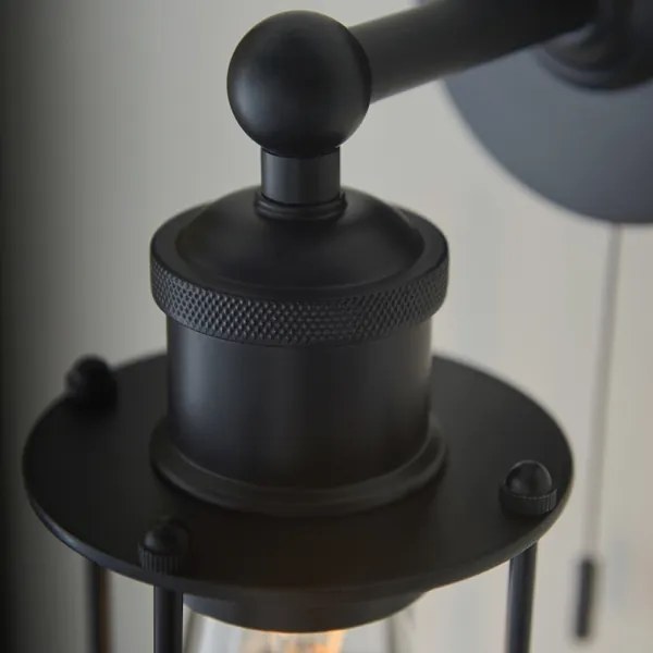 Endon 99948 - Fürdőszobai fali lámpatest CREW 1xE27/6W/230V IP44 fekete