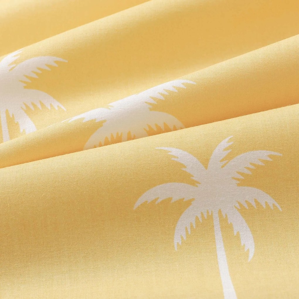 Goldea pamut párnahuzat - pálmák sárga alapon 45 x 45 cm