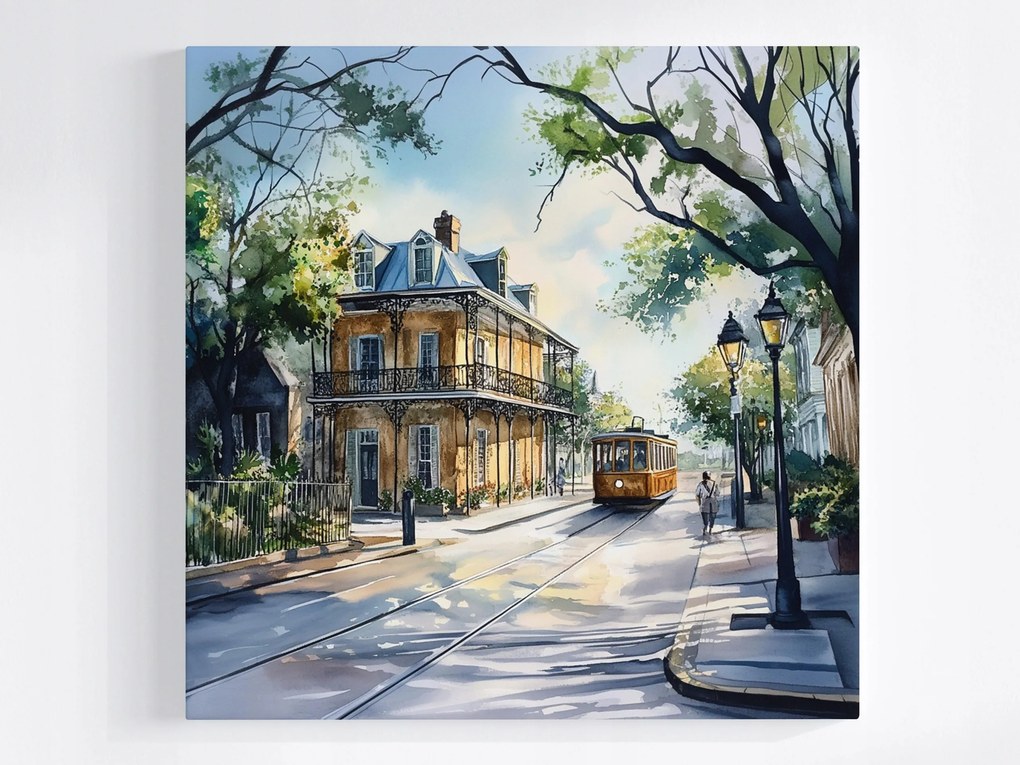 Poszter Város New Orleans Usa Utca Gyarmati Stílus 80x80