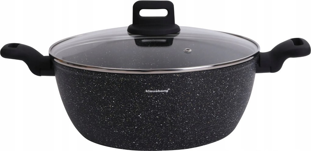 Márvány fazék tapadásmentes fedél 28cm Prémium Klausberg