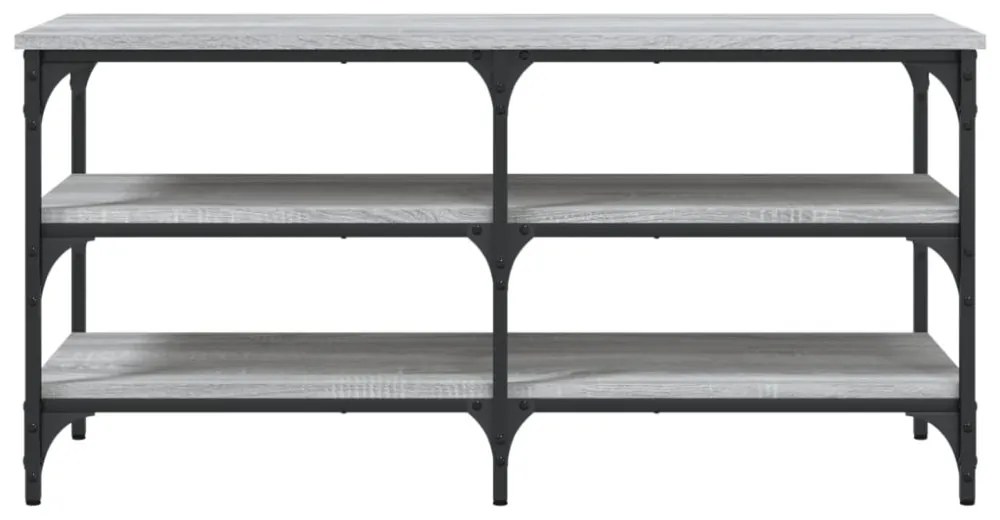 szürke sonoma színű szerelt fa cipőpolc 100 x 38,5 x 49 cm