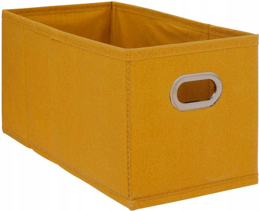 Textil Tároló Doboz fogantyúkkal Organizer sárga
