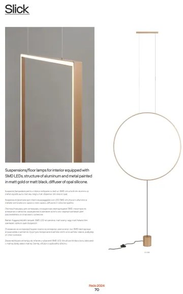 Redo 01-2134 - SLICK LED állólámpa 28W 230V fekete