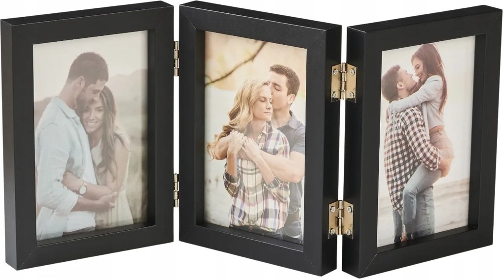 Három képkeret 15x21 fekete összecsukható, ajándéktárgy