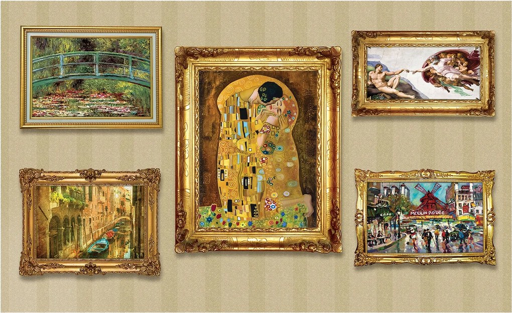 Flizelin fotótapéta Képkeretek a falon elegancia 368x254 +ragasztó