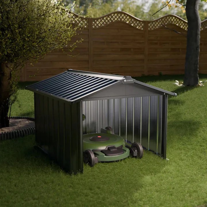 Juskys Robotfűnyíró garázs 98x89x63 cm - antracit