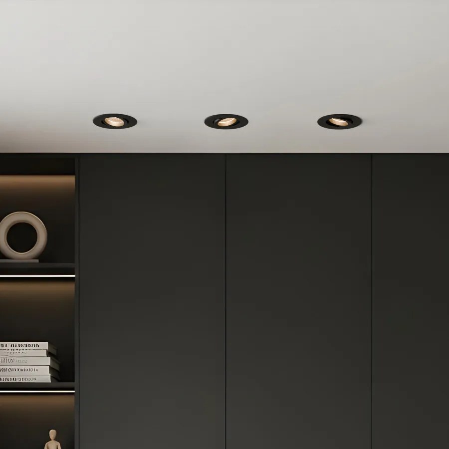RENDL PASADENA GU10 R süllyesztett lámpa fekete 230V LED GU10 7W