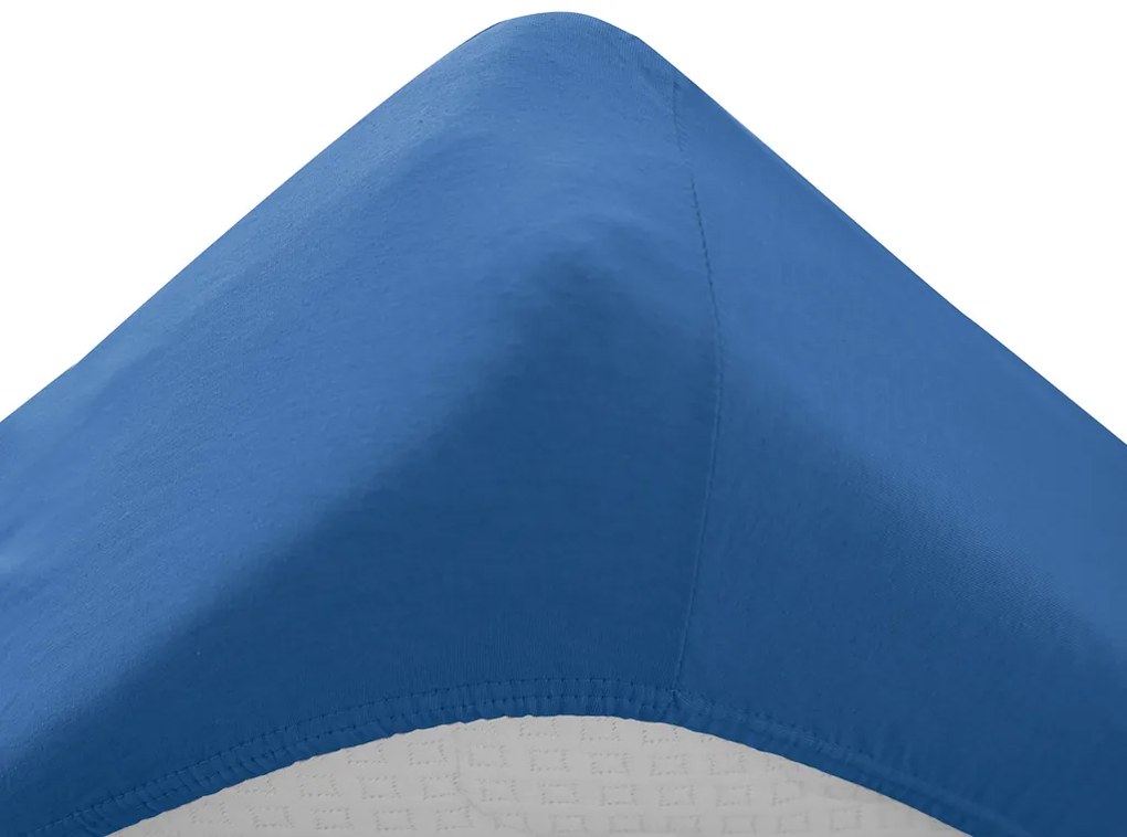 Jersey gyerek lepedő kiságyba sötétkék 70x140 cm