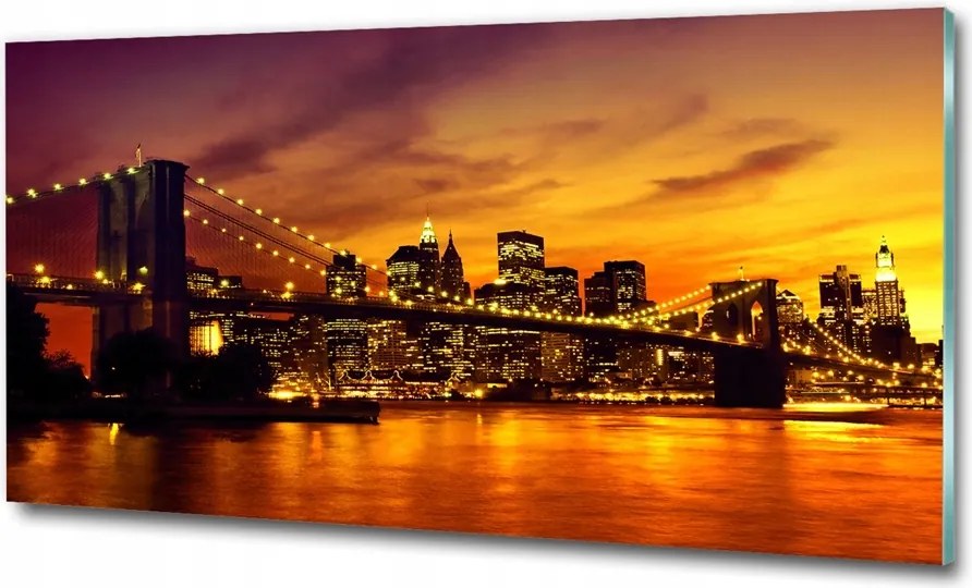 Fotó üveg kép Város feszültség vonal 125x50