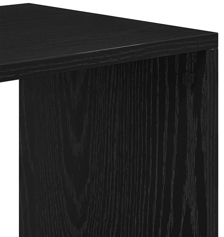 könyvszekrény fekete 66x31x112 cm szerelt fa