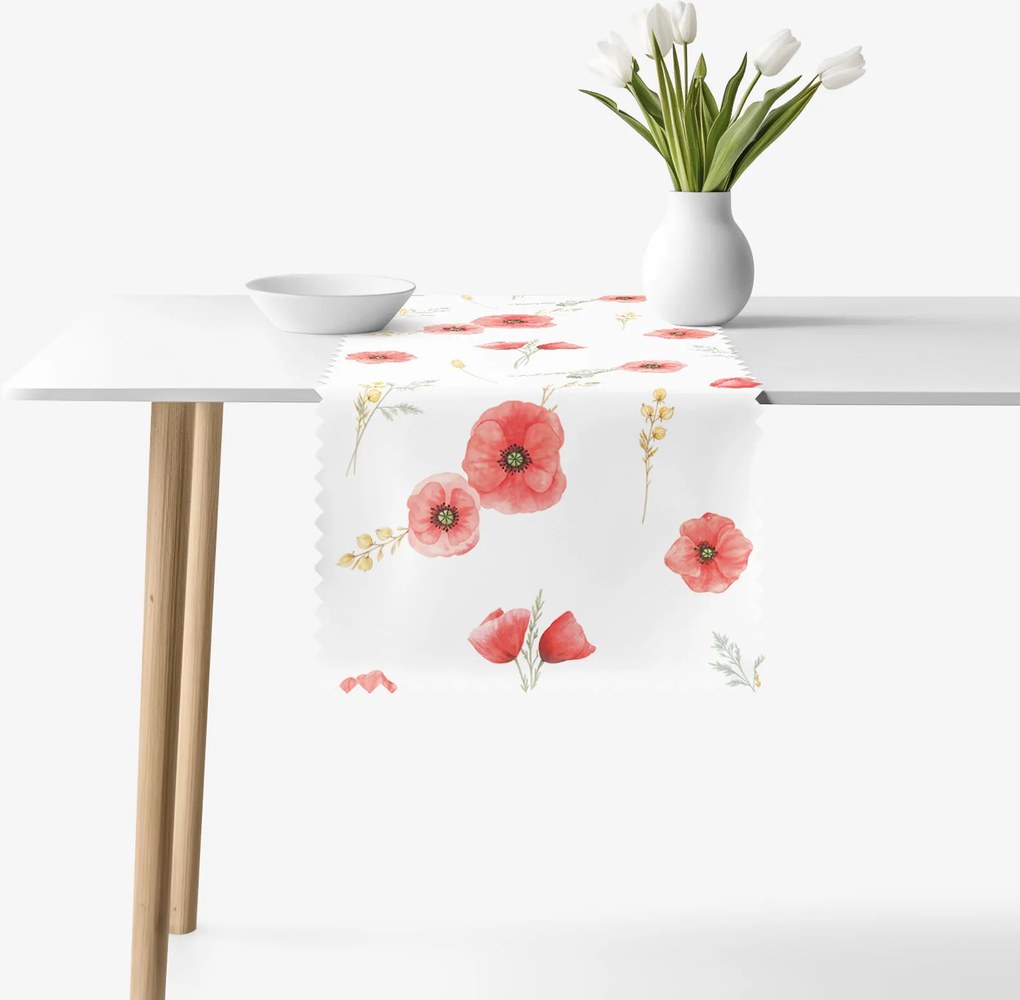 Goldea teflonbevonatú asztali futó - pipacsok 50x120 cm