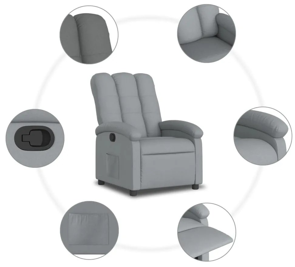 világosszürke szövet relaxfotel